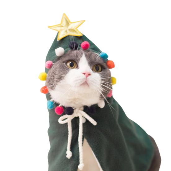 Плащ для домашних животных с круглым вырезом и шнурком, высокая эластичность, мягкий звездный декор, косплей, улучшает атмосферу