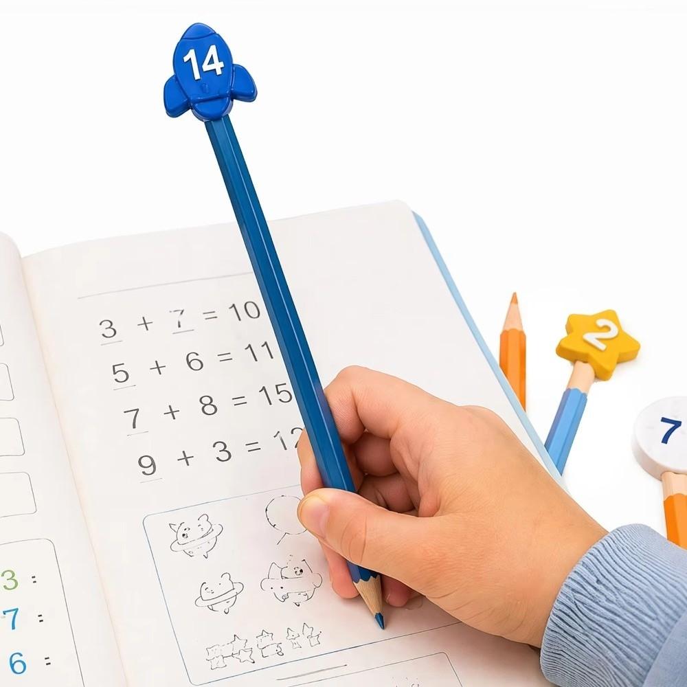 6/30PCS Space-Themed Pencil Tracking Markers Non-Slip Reusable Pencil Labels Classroom Organization