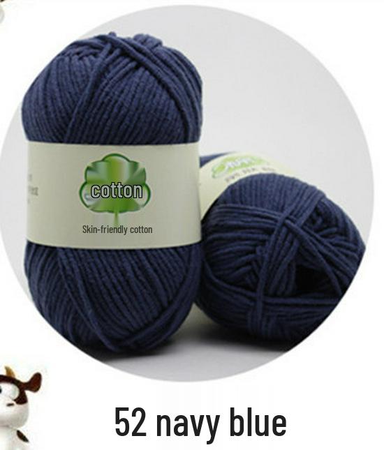 Пряжа из гребенного 5-слойного молочного хлопка для вязания и вязания крючком своими руками - Набор материалов средней толщины для шарфа и пледа