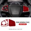 Наклейка из настоящего мягкого углеродного волокна для Honda Civic 10-го поколения 2016 2017 2018 2019 2020 2025 Панель рулевого колеса Внутренняя отделка Аксессуары