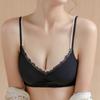 Осень и зима, новый черный бюстгальтер для девочек, дышащее нижнее белье с кольцом из нержавеющей стали, регулируемый бюстгальтер