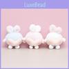 White Cute Blue Pink Rabbit Butt Plush Keychain For Children Gift Collecting And