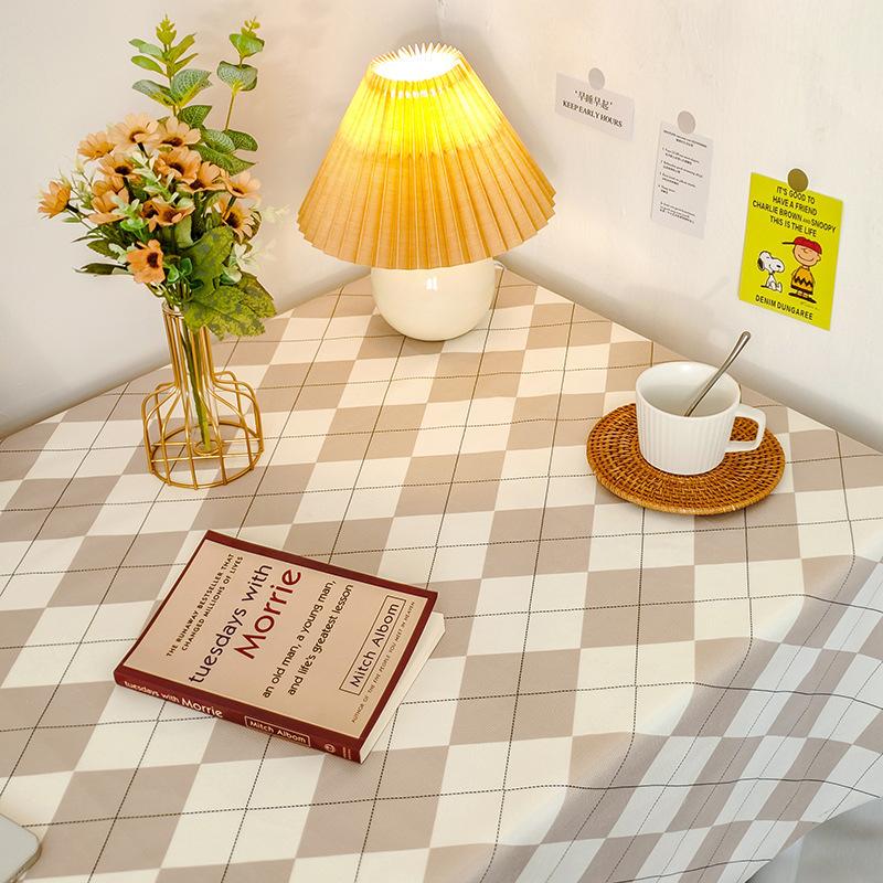 Small Fresh Student Flannel Tablecloth Desk Bedside Table Coffee Table Cover Cloth Photo Background Picnic Cloth