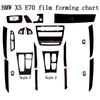 Наклейка на салон автомобиля виниловая черная 3D карбоновая наклейка с рисунком для BMW E70 2007-2013 Наклейки на центр автомобиля Молдинг Отделка