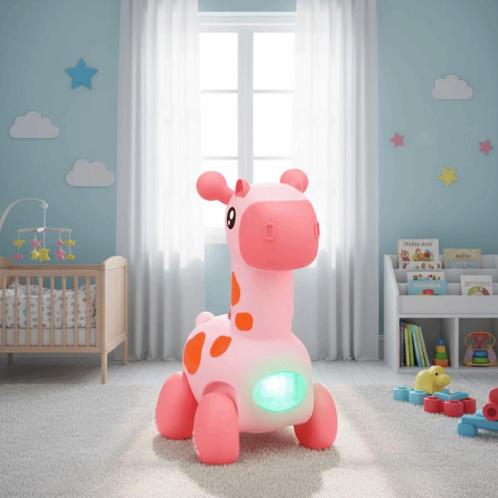 with Leash Giraffe Toys Sound and Light Animals Toys Early Education Toys Crawling Stage