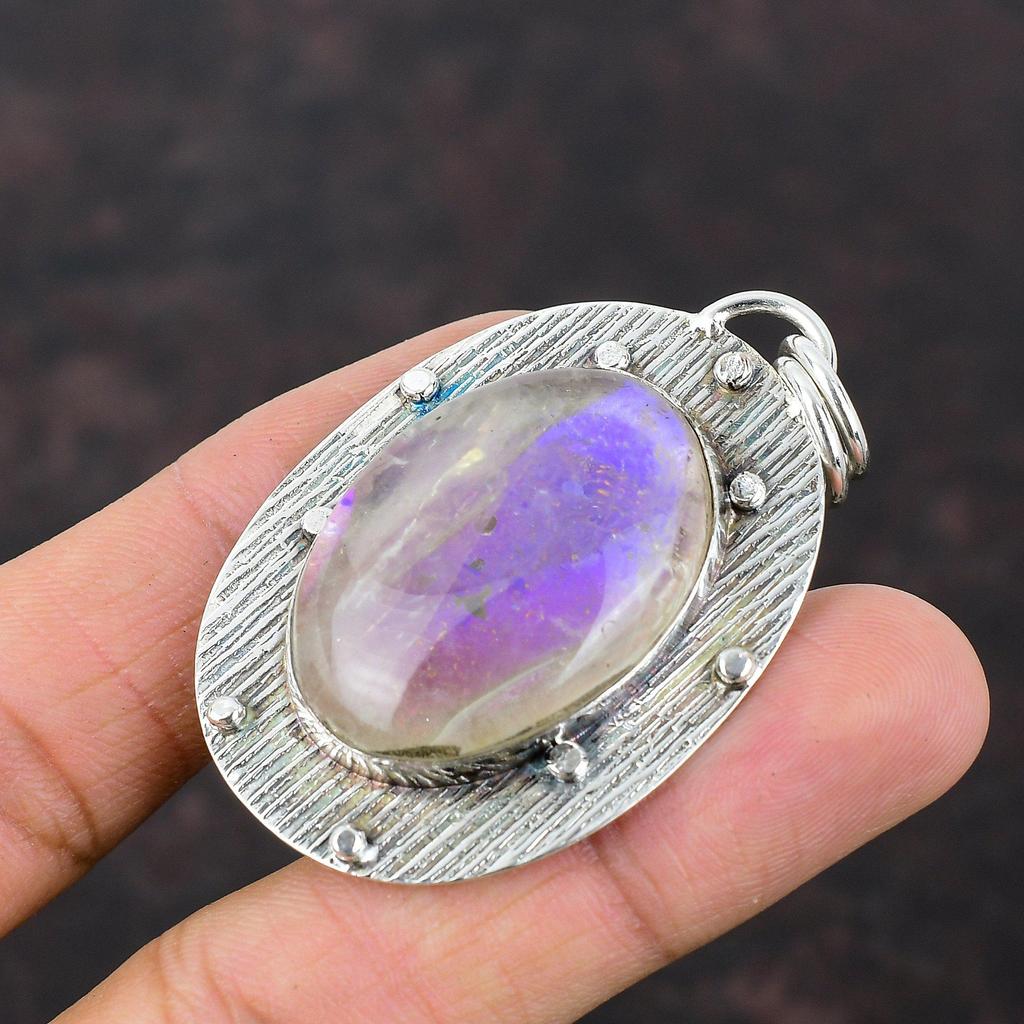 Rainbow Mystic Opal Pendant 925 Sterling Silver Pendant Gemstone Jewelry Handmade Pendant Gift For Women Birthstone Pendant Designer Jewelry