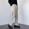 Men Suit Pants Button Zipper Closure Straight Leg Slacks Solid Color Loose Formal Business Style Office Wear Trousers