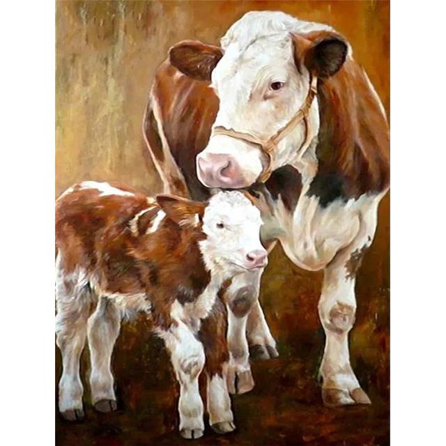 5D Алмазная вышивка Распродажа Корова Вышивка крестиком Алмазная картина Животные Квадратная полная дрель Рукоделие Украшение дома