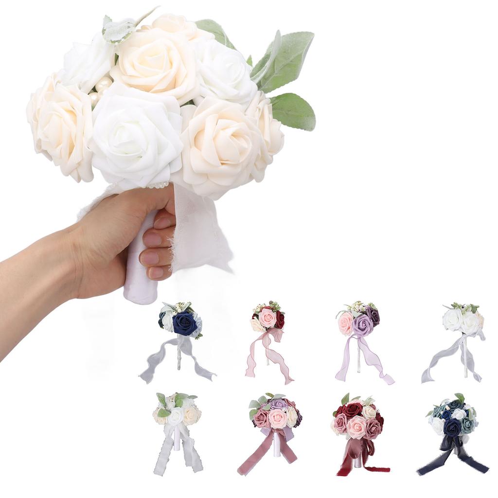 Свадебный букет Яркий цветной держащий цветы Романтичный ручной работы Элегантный держащий цветы для вечеринок