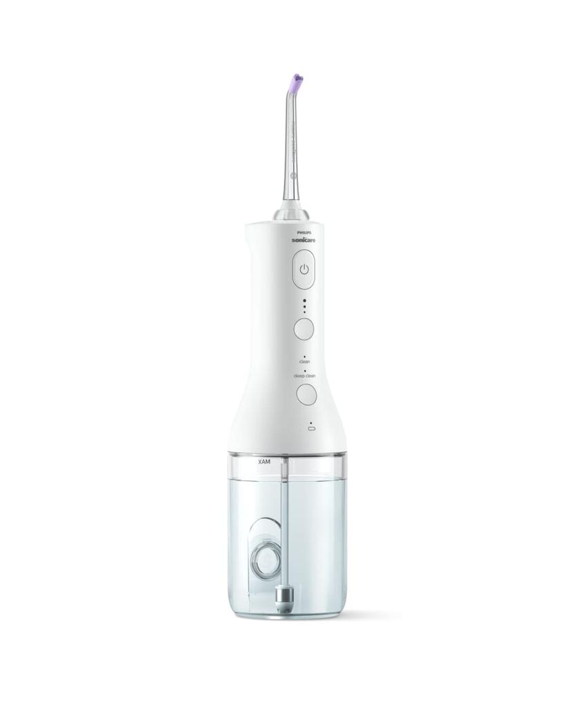 Philips Беспроводной ирригатор для полости рта Sonicare Power Flosser 3000 с технологией Quad Stream и импульсной волной, белый HX3826/31
