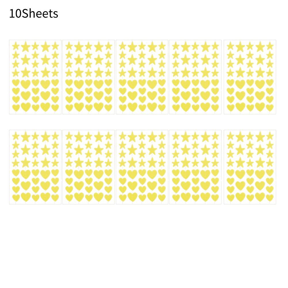 10pcs Colorful Cute Star Heart Shaped Acne Treatment Sticker Invisible Acne Cover Removal Pimple Patch Beauty Makeup Tools