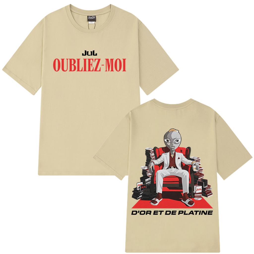 Jul New Album OUBLIEZMOI Tshirt Unisex Women Summer Cotton Clothing Oversize Fashion Round Neck Short Sleeved Tee Streetwear
