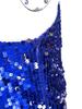 Kids Girls Glittery One-Shoulder Romper Sleeveless Keyhole Detail Shorts Jumpsuit for Dance Parties