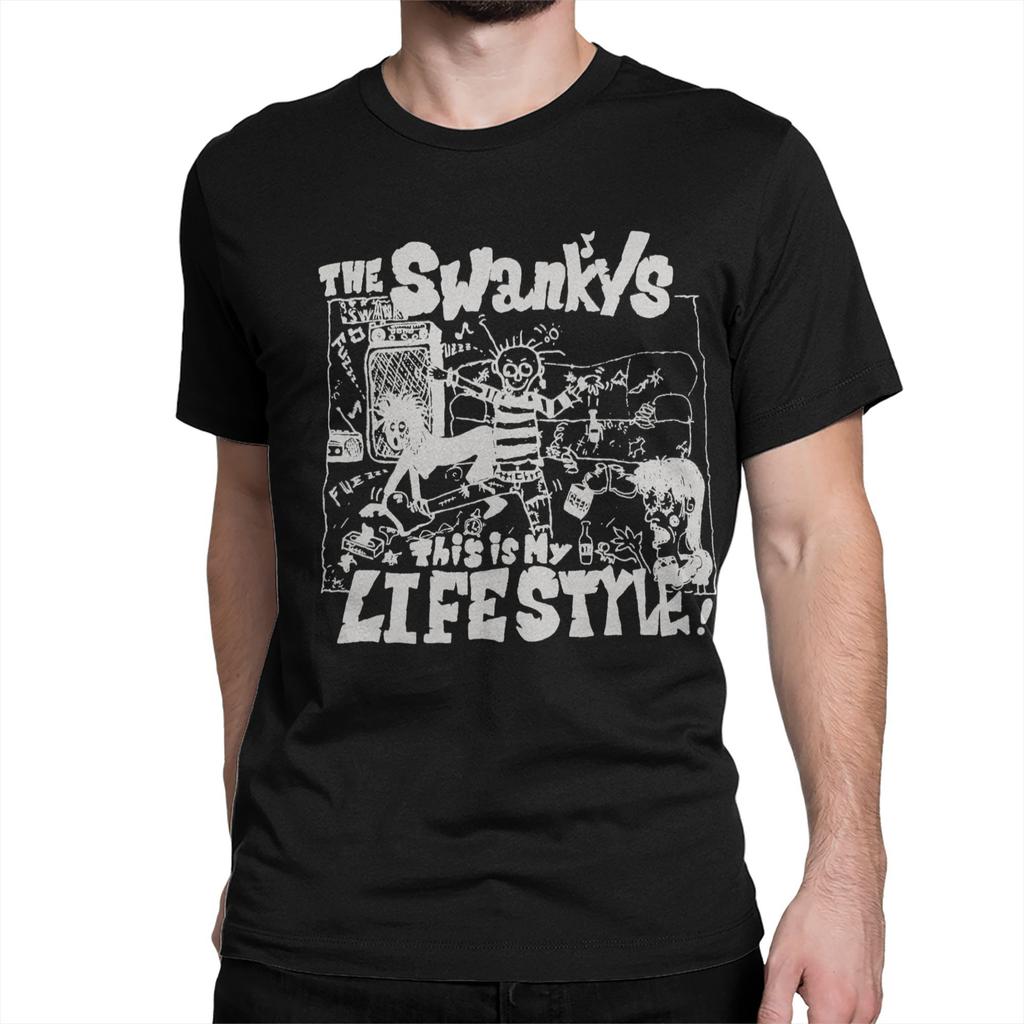 Men Women's The Swankys  Lifestyle T Shirts Radiohead Rock Band Pure Cotton Clothes Crew Neck Tee Shirt 4XL 5XL 6XL T-Shirt