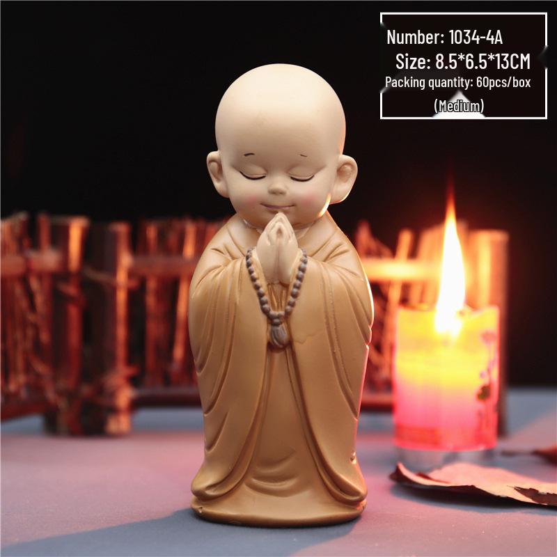 Creative Shaolin Monk Meditation Ornament - Perfect for Home or Car Decor
