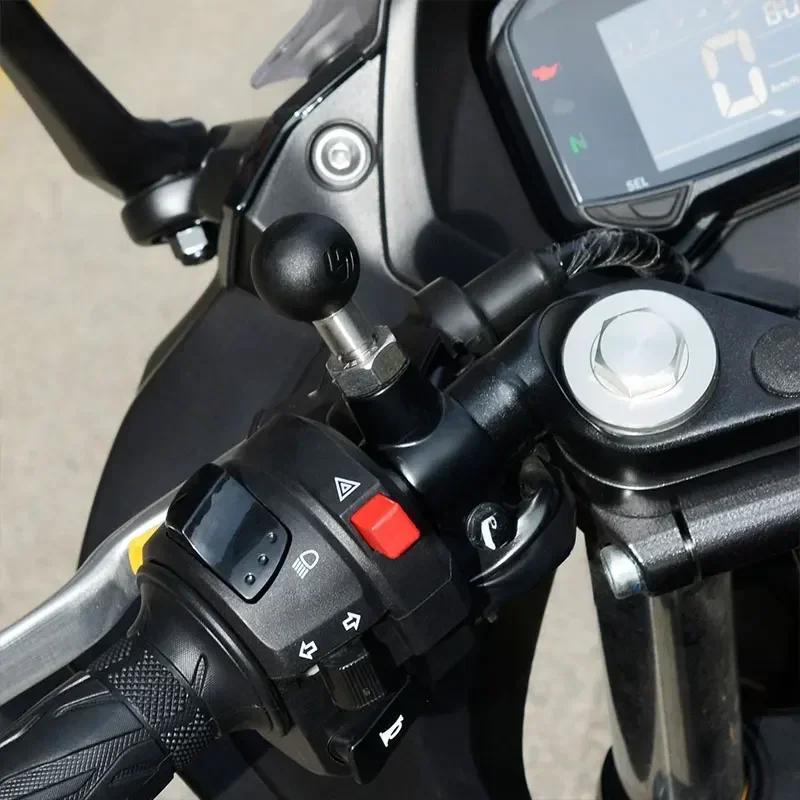 Motorcycle Handlebar Rail Mount M8 M10 Ball Mount Base Adapter 25mm Ball Head Screw On Mount for Action Camera Phone Holder
