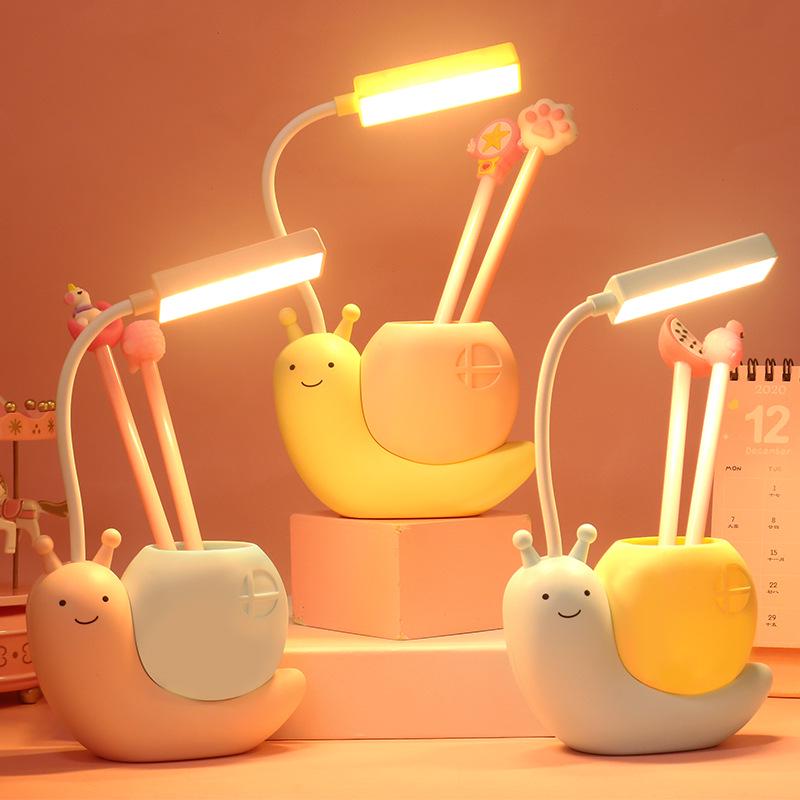 Cartoon LED Eye-Protection Rechargeable Desk Lamp & Night Light