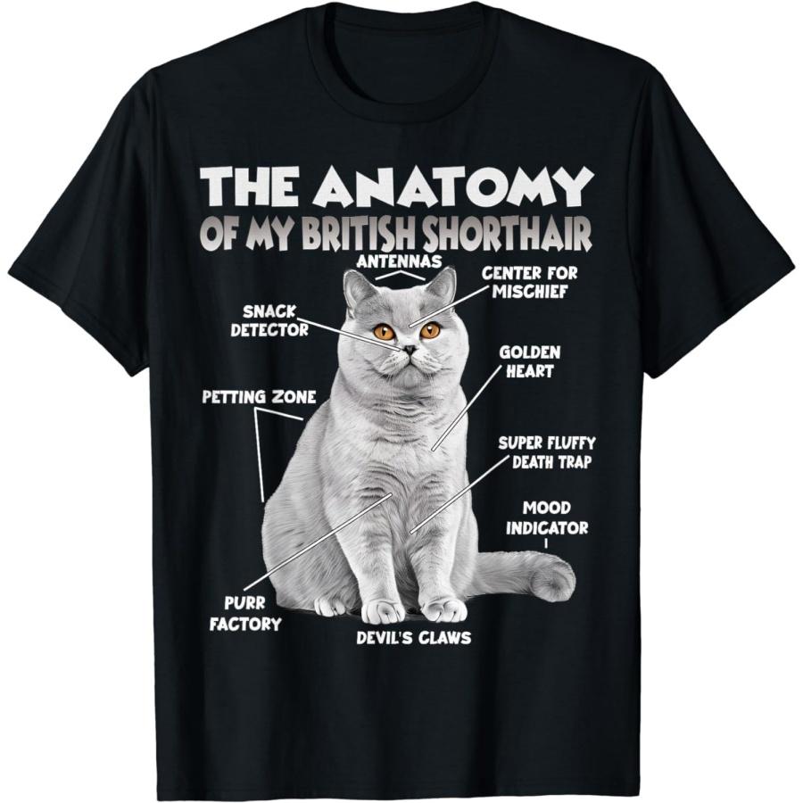Cat Holder Cat Accessories Funny Cats British Shorthair T-Shirt