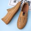 Fashion 2024 Summer New Designer Hallow Out Shoes for Men Fashion Casual Sandals Male Light Breathable Cow Leather Loafers Man