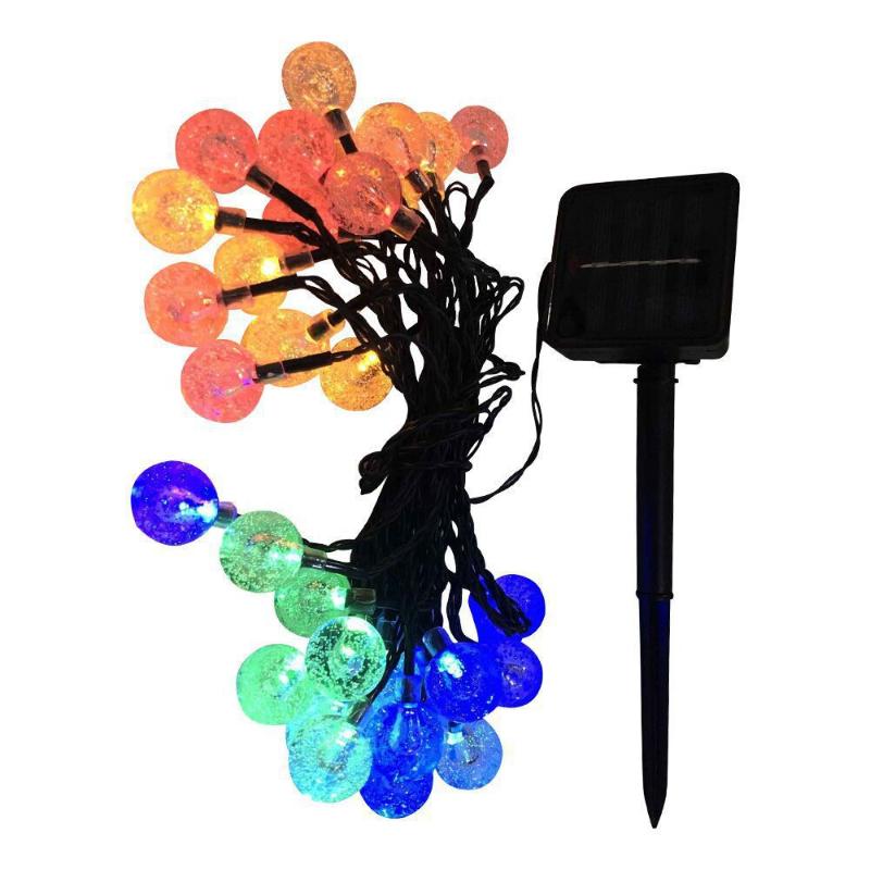 Пузырьковый световой шар, солнечная гирлянда, хрустальный шар, праздник, уличная декоративная гирлянда, разноцветные огни, атмосферные огни для кемпинга