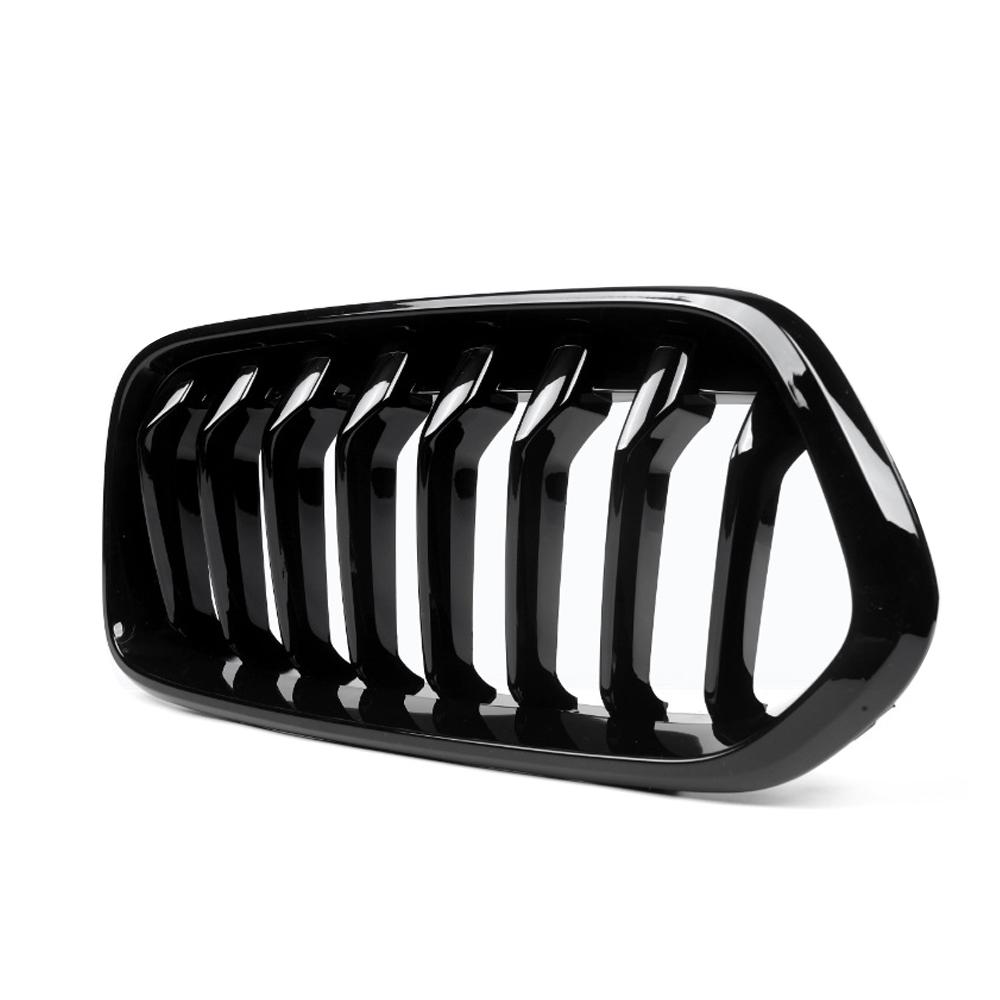 Передняя решетка для почек, глянцевые черные решетки, однолинейная накладка с одной планкой для BMW X2 F39 2018-внешнее украшение