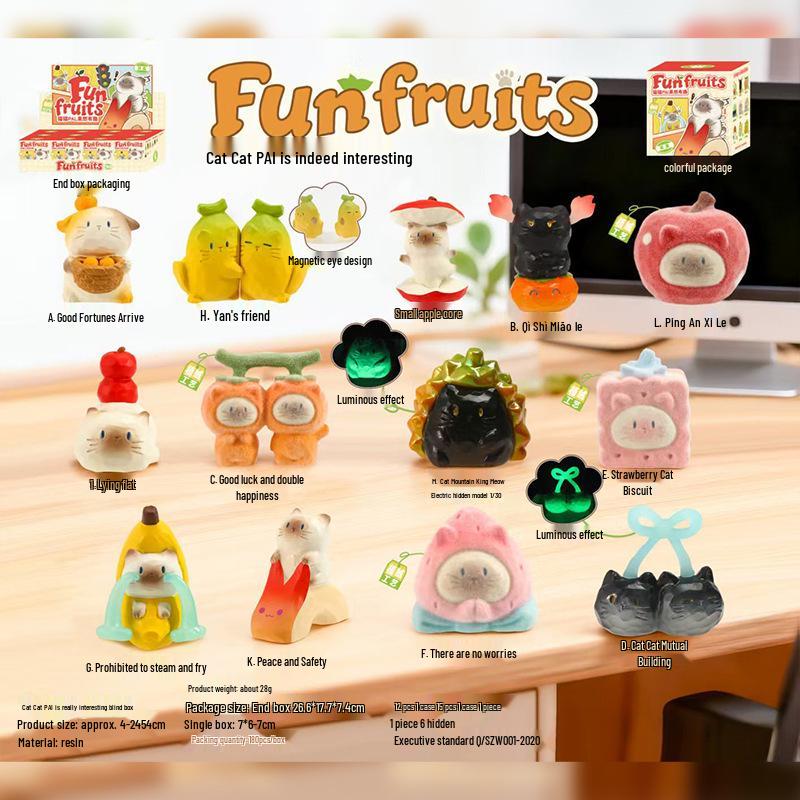 Милая Фигурка-Сюрприз 'Счастливый Кот' - Модный Настольный Орнамент