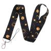 Sun and Moon Card Holder Stars Lanyard Badge Holder Phone Neck Strap ID Card Holder Hanging Rope