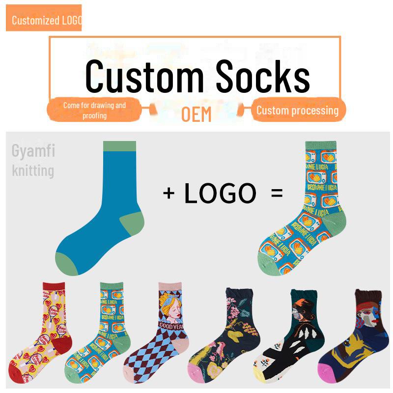 Женские компрессионные носки из чистого хлопка длиной до колена и голени — весна-зима