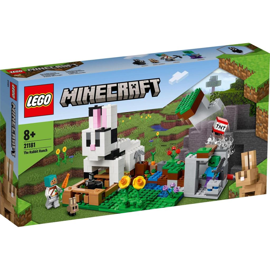 LEGO Minecraft Rabbit Farm 21181 Toy Block Present Video Game Animal Boys Girls Ages 8+
