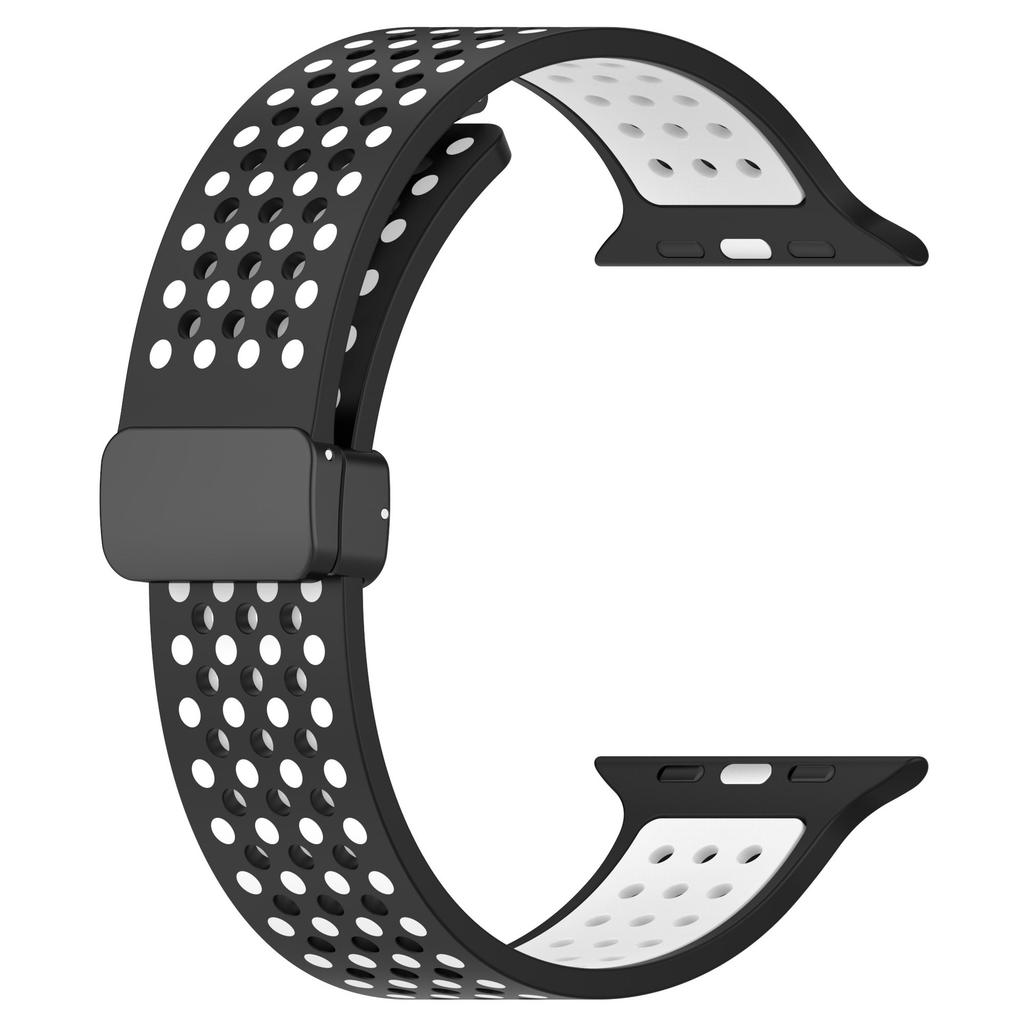 KALEBOL Magnetic Silicone Strap for Apple Watch Series 10 Ultra 9 8 7 SE 6 5 4 3 2 1 46mm 49mm 45mm 44mm 42mm Dual Color Watch Band