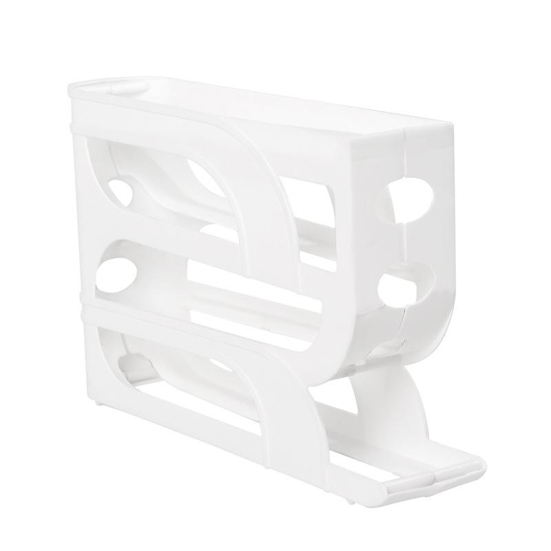 Используйте автоматический скатывающийся ящик для хранения яиц, кухонный холодильник, боковая дверца, стойка для хранения яиц, 30 штук, для упаковки коробок для яиц