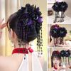 Feather Flower Pearls Hair Claw Cloth Hair Accessories Fashion Bow Hairgrips  for Girl