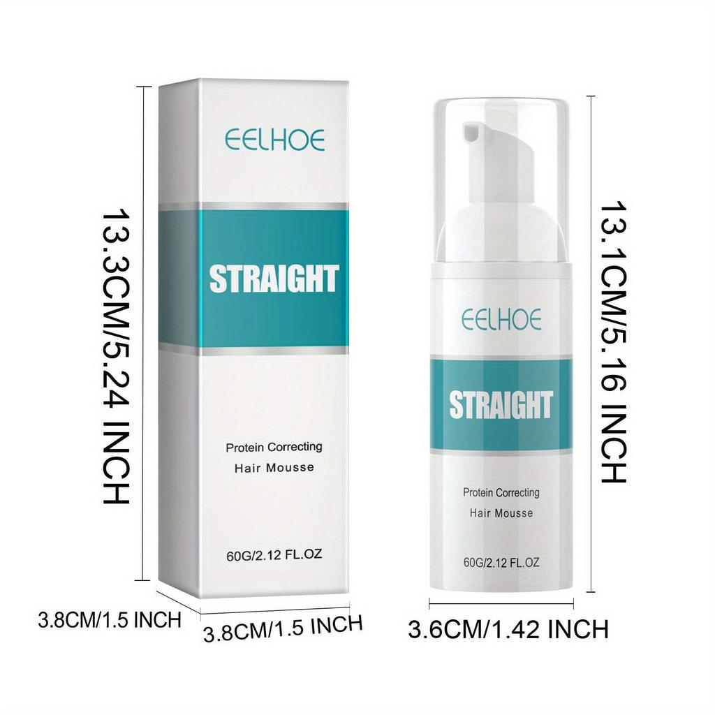 EELHOE Мусс для прямых волос с белком коллагена, глицерином, оливковым маслом и пчелиным воском