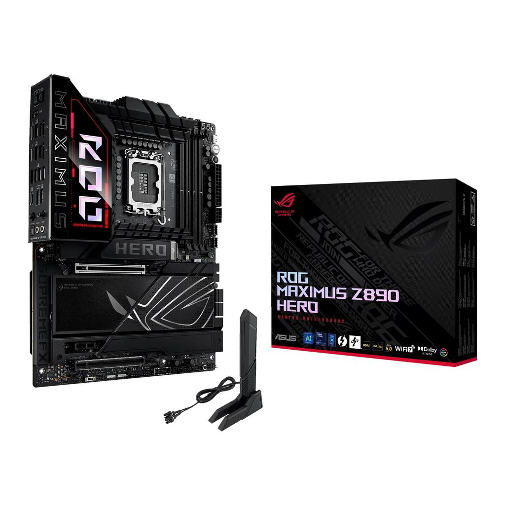 ASUS ROG MAXIMUS Z890 HERO Процессоры Intel Core Ultra совместимы с материнской платой LGA 1851 Z890 DDR5 ATX, отечественный авторизованный дистрибьютор, продукт (серии