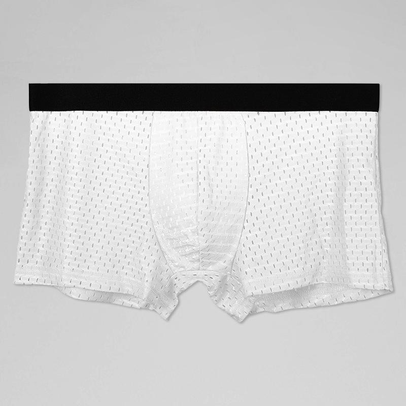 Мужские сетчатые дышащие трусы-боксеры Ice Silk - прозрачные, сексуальные, летние, тонкие