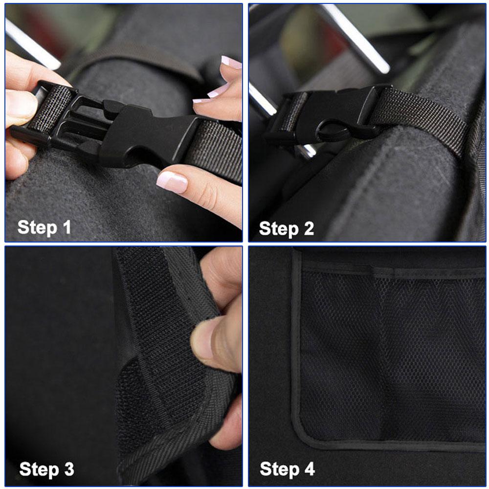 1Pc Multi-Pocket Car Trunk Organizer Hanging Back Seat Storage Bag with 9 Pockets Waterproof Oxford Cloth Universal Accessories