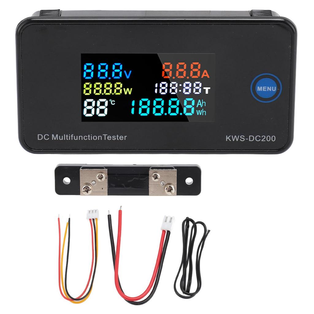 DC Digital Voltmeter Ammeter DC200 50A LCD Color Display 7 In 1 Multifunction DC Multimeter Tester for Factory