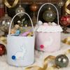 Easter Storage Bag Милый Ведерко-Кролик С Длинными Ушами и Хвостом Ручное Мягкая Ткань Держатель для Конфет Для Праздничных Вечеринок Пикников Декор