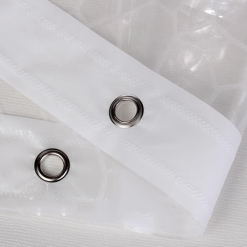 Прозрачные шторки для душа 3D Утолщенные Водонепроницаемые Занавески для ванной Ванна Большой Широкий Покрывало для купания с крючками Новый стиль