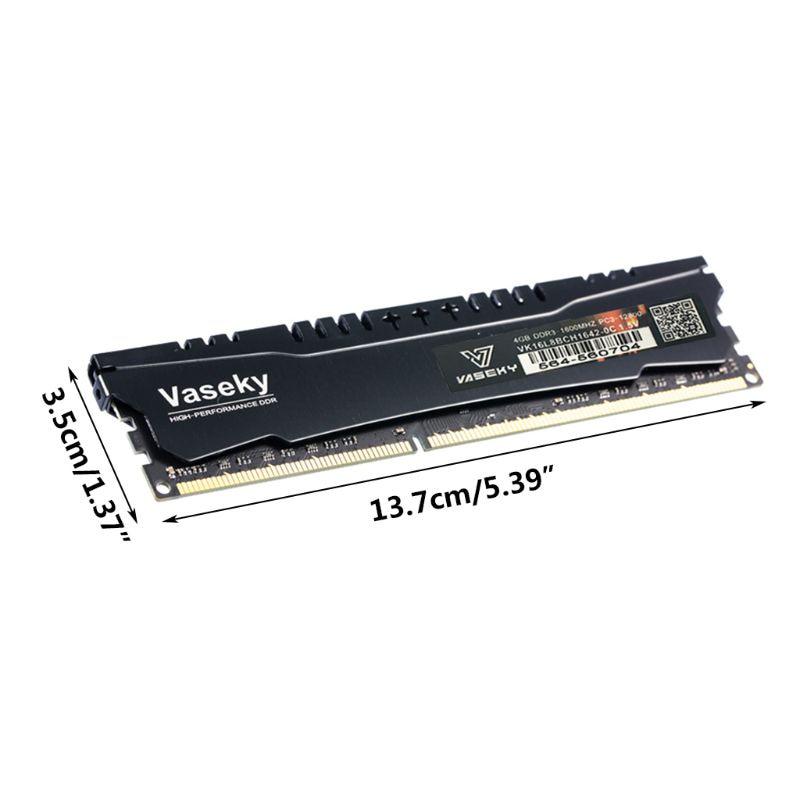 Vaseky 2 ГБ 4 ГБ 8 ГБ PC3 DDR3 12800 10600 1600 МГц 1333 МГц настольная памятьA