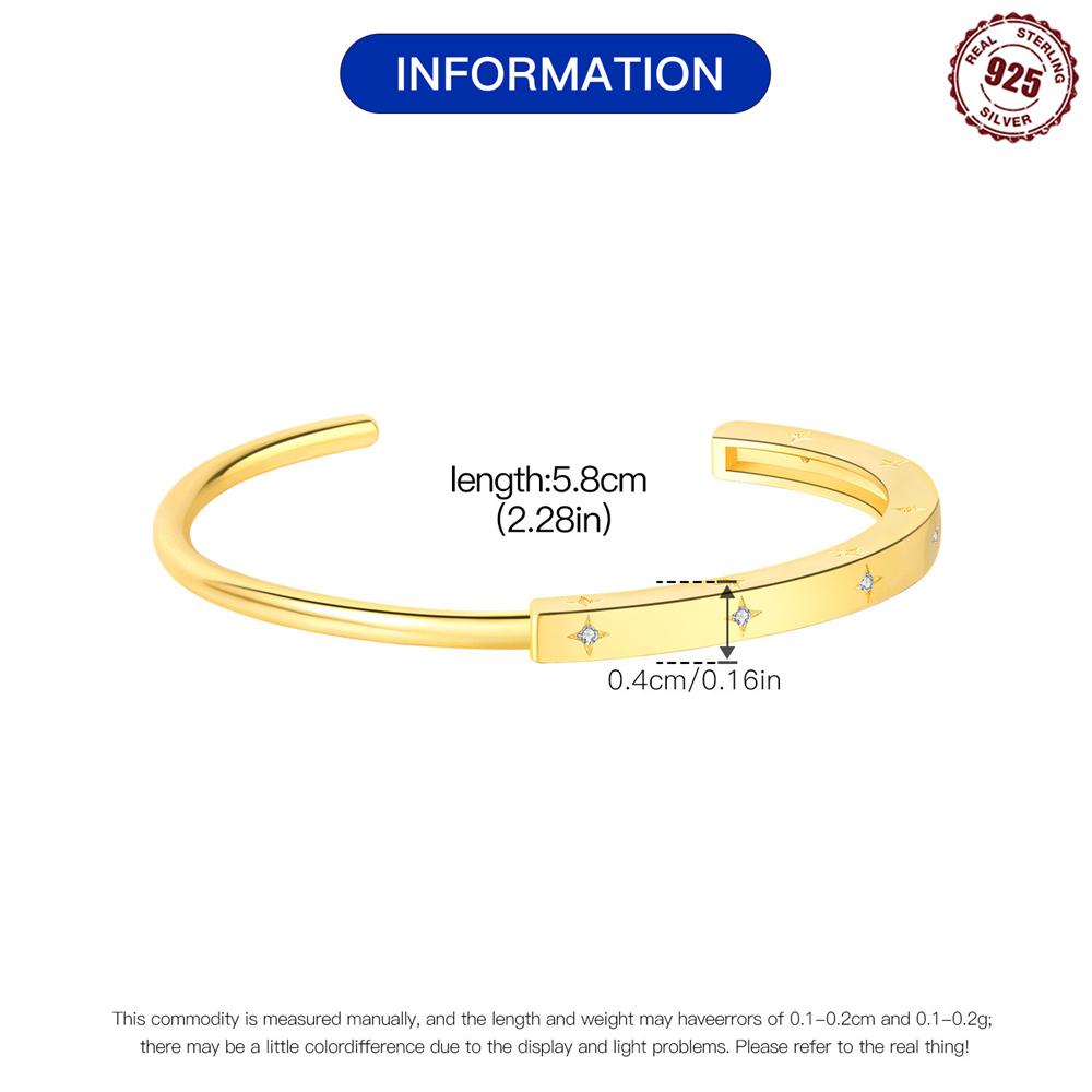 Minimalist Bracelet Unique Star Women Personality 925 Silver Bracelet Jewelry Accessory Valentine's Fine Gift Bracelet