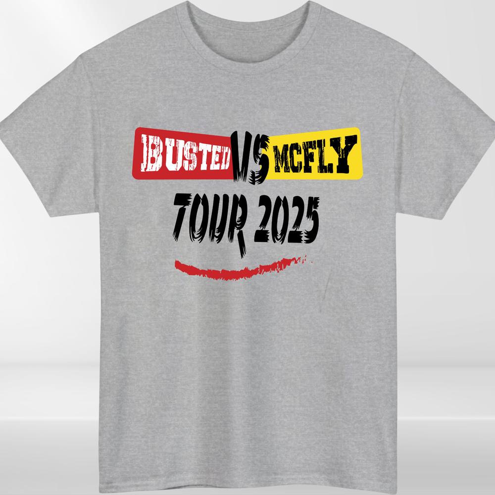 Team McFLY 2025 Pop Rock TShirt Busted vs McFly Party Shirt Music Lovers Tee
