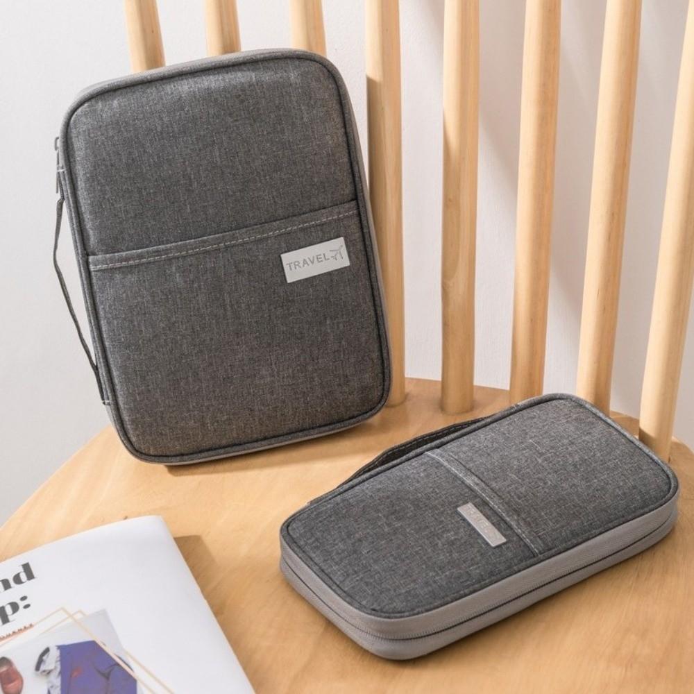 Large Capacity Passport Bag Solid Color Card Storage Bag Creative Travel Wallet Men