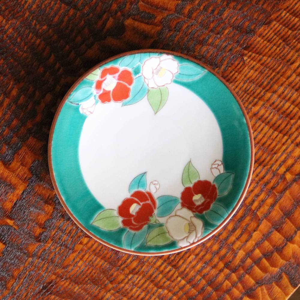 Kutani Ware Seikogama Plate Set of 5 Four Seasons Flowers (Limited Stock) No. 4.6 SK-452