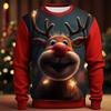 New Christmas Halloween Crew Neck Sweater Digital Printing Men's and Women's Fashion Sports Long Sleeve Sweater Jacket