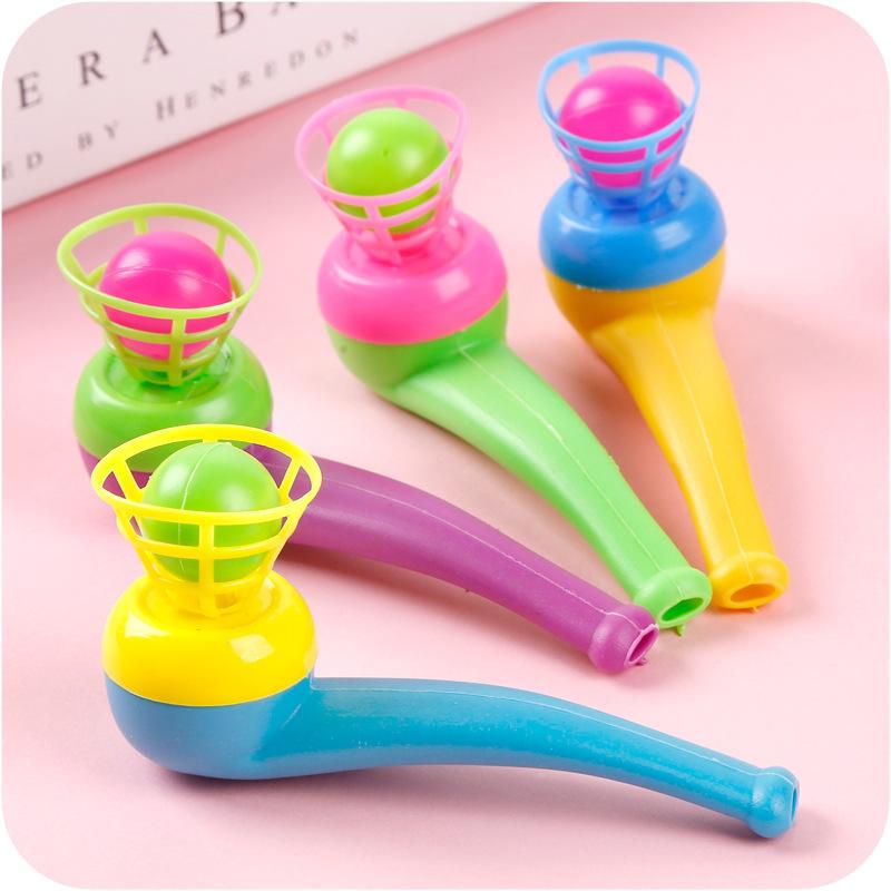 3pcs Plastic Pipe Blowing Ball Kids Toys Outdoor Games Balan Training Educational Toys Learning Toys for Children Funny Gifts