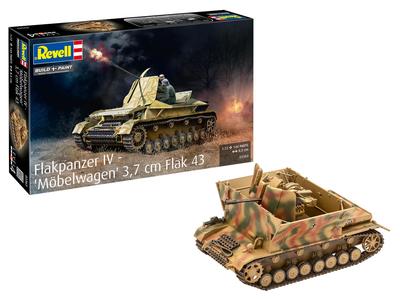Немецкий набор масштабных моделей Revell Танк IV Mobelwagen Flak 43 1/72 03363 3,7 см (танк)