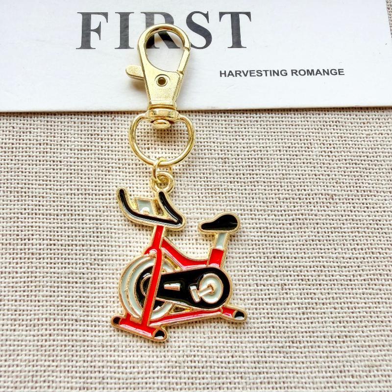 1Pcs Alloy Fitness Keychain Sports Theme Pendant Bag Charm Decorative Key Ring Gift For Sports Lover