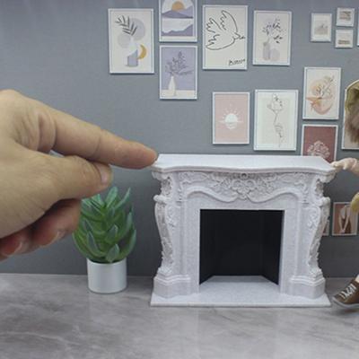 Миниатюрная модель камина для 1:12 Кукольных домиков Реалистичная игра понарошку Дисплей Камины Европейский стиль Модель очага Аксессуары Реквизит для фотосъемки