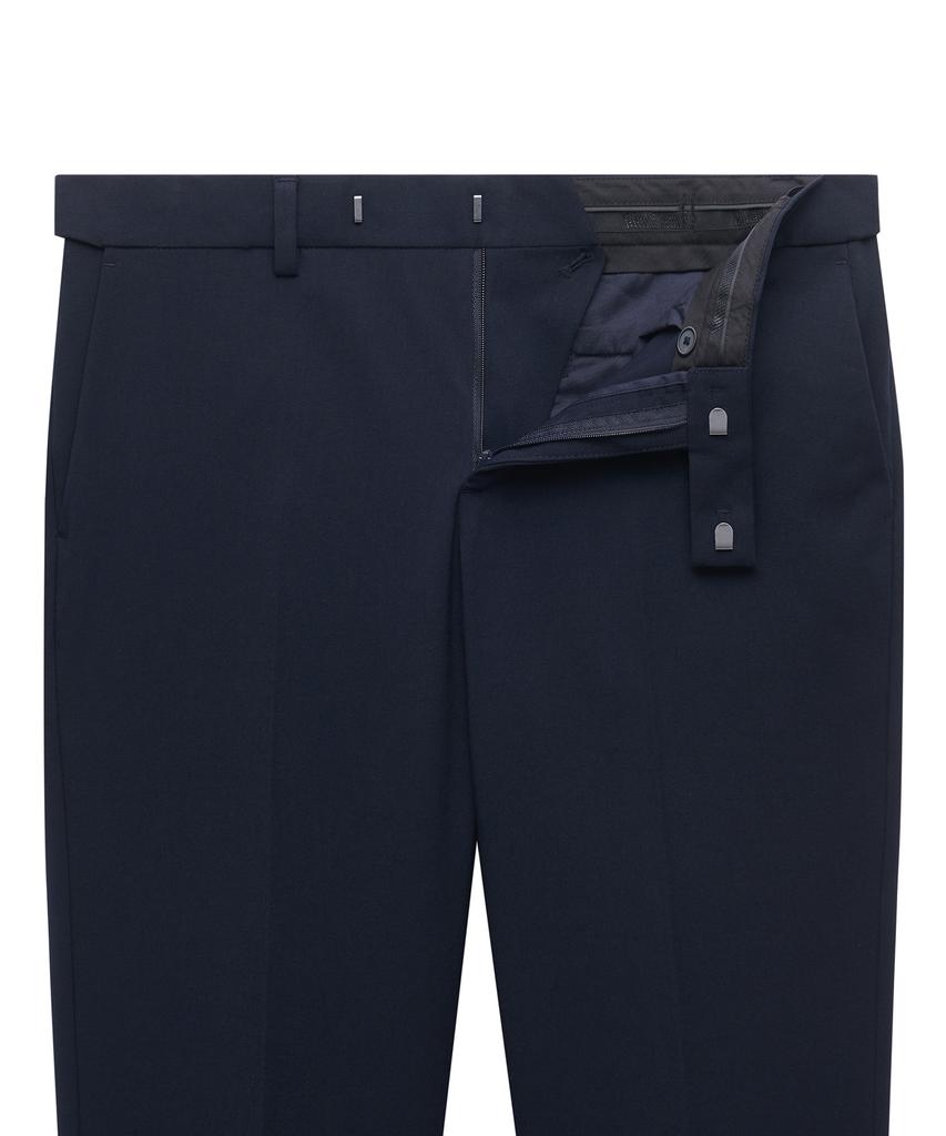 MUSINSA STANDARD Lightweight Semi-Wide Hidden Banding Slacks [Navy]